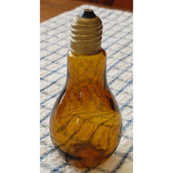 Kitsch Amber Glass Christmas Light Salt Shaker Hanukkah Christmas Gift Idea READ - Picture 1 of 3